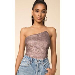 Superdown Dream Girl Top in Multi Sparkle Size XS